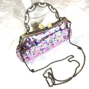MAX MAYER  Evening Sequin Clutch Crossbody Purse Clutch NWT